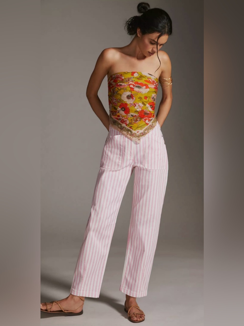 Maeve Tapered Stripe Pants MSRP $130 - Picture 1 of 2